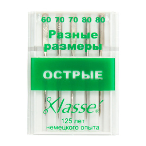 Иглы для бытовых швейных машин микротекс № 60, 70, 80. Арт A6135/MIX               