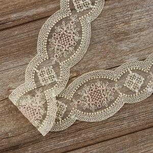 Кружево-вышивка на тюле, 40 мм. Арт 42213/03