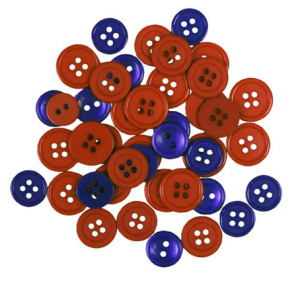 Пуговицы Favorite Findings "Красный и Пурпурный". Арт 550000431               