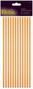 Набор наклеек с блестками "Полоски" Neon оранжевый. Арт PMA818103