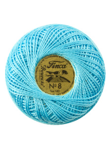 Мулине "Finca Perle"(Жемчужное"), №8, однотонный цвет 3810. Арт 00816/08/3810           