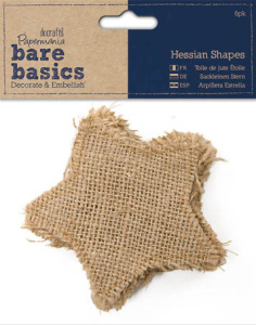 Набор декоративных элементов из джутовой ткани "Звезды". Арт PMA174453