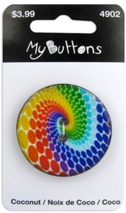 Пуговица My Buttons - Coconut "Spiral Rainbow". Арт 630004902