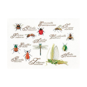 Набор для вышивания "Насекомые", канва лён 32 ct. Арт 3029