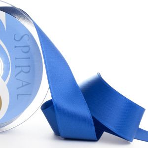 Лента атласная двусторонняя SAFISA, 6.5 мм, 25 м, цвет 13, синий. Арт 110-6,5мм-13            