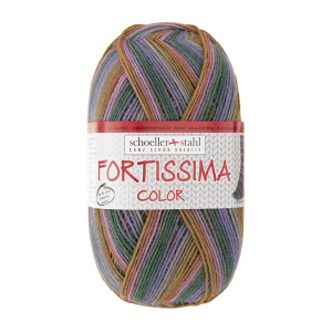 Пряжа Fortissima Socka 4-fach color, 75% шерсть, 25% полиамид, 420 м, 100 г. Арт 90028-2432