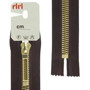 Молния металл, Golg, слайдер STAB, неразъёмная, 6 мм, 16 см, цвет 2226, темный шоколад. Арт 8603520/16/2226         