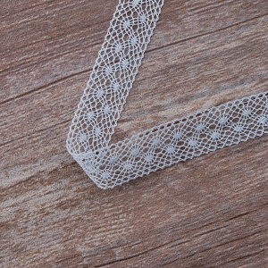 Мерсеризованное хлопковое кружево, 20 мм, цвет светло-голубой. Арт 2020/19