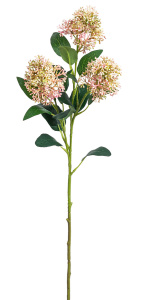 Ветка декоративная "Аглайя", 69 см, 3 веточки, цвет розовый. Арт 206161-400