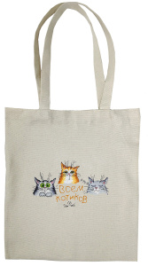 Набор для вышивания сумки "Котики". Арт 24.001.01