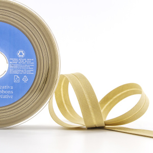 Косая бейка хлопок/полиэстер 20 мм, 25 м, цвет 18, мокко. Арт 6120-20мм-18            