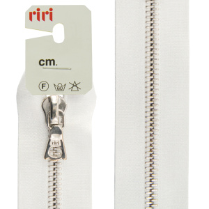 Молния металл, Ni, слайдер FLASH, неразъёмная, 6 мм, 16 см, цвет 2101, белый. Арт 3601222/16/2101         