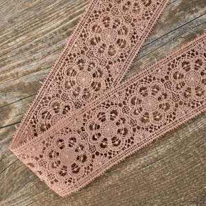 Гипюр, 41 мм, цвет розовый. Арт K048/F3