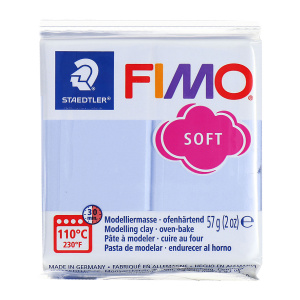 Полимерная глина FIMO "Soft", уп. 57 г, цвет синяя умиротворенность. Арт 8020-Т31