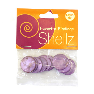Подвеска "Shellz" Purple Round River Shell Dangles. Арт 1850 00037              