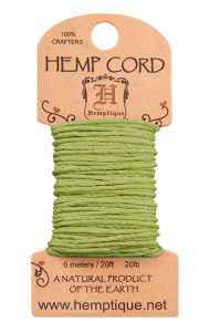 Шнур HEMPTIQUE на мини-блистере #20 - 1 мм, 6 м. Арт HMC20DO