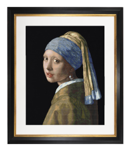 Набор для вышивания "Девушка с жемчужной серёжкой", канва Aida 18 ct. Арт 582.05