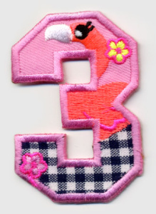 Термоаппликация HKM "3". Арт 32348/1SB