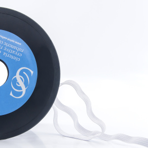 Резинка продежка, Safisa, 8 мм, цвет 02, белый. Арт 4700-8мм-02