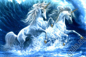 Набор для вышивания "Океанские Единороги". Арт NNT-093                 