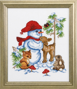 Набор для вышивания "Снеговик". Арт 92-7217