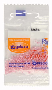 Бисер Preciosa №10, 5 г., цвет №38694 розовый прокрас прозрачный. Арт G 38694