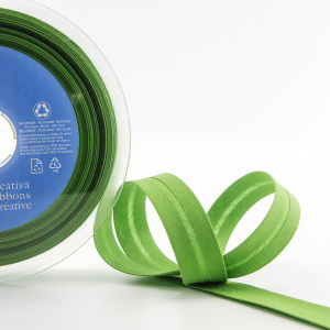 Косая бейка хлопок/полиэстер 20 мм, 25 м, цвет 62, Майская зелень. Арт 6120-20мм-62            