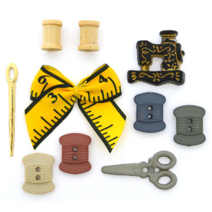 Набор пуговиц и/или декоративных элементов "Время шить". Арт 348