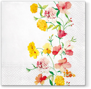 Салфетки трехслойные для декупажа, коллекция "Lunch"  PAW Decor Collection "Нежные цветы". Арт SDL120102