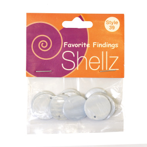 Подвеска "Shellz" Light Blue Round River Shell Dangles. Арт 1850 00039              