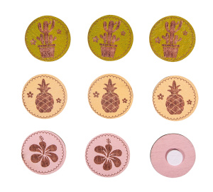 Декоративные диски из дерева "Тропики". Арт 46396000