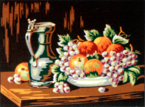 Канва жесткая с 2 рисунками "Натюрморт с медным кувшином". Арт F.31                    