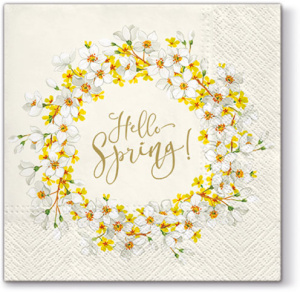 Салфетки трехслойные для декупажа, коллекция "Lunch"  PAW Decor Collection "Привет Весна". Арт SDL120111