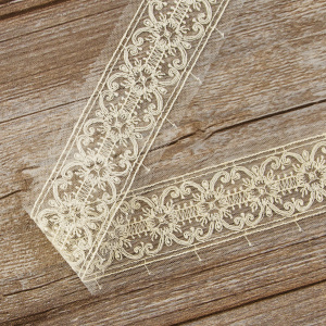 Кружево-вышивка на тюле, 20 мм. Арт 42196/58