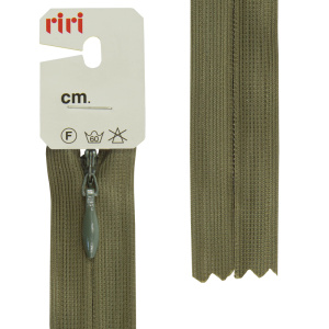 Молния потайная неразъемная, Т3, 18 см, цвет 2827, хаки. Арт 6010917/18/2827         