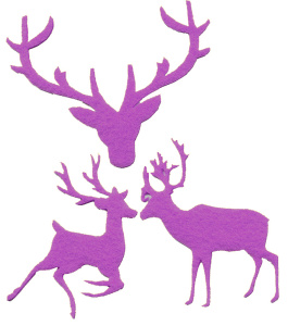 Термоаппликации HKM "Олени", лиловый. Арт 33054SET