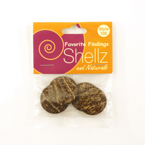 Пуговицы "Shellz & Natural" Dangle Round Coconut. Арт 1850 00105              