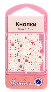 Кнопки пришивные квадратные из пластика. Арт 423                     