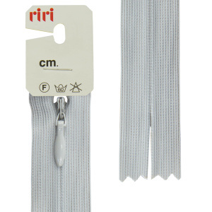 Молния потайная неразъемная, Т3, 18 см, цвет 2118, светло-серый. Арт 6010917/18/2118         