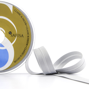 Косая бейка хлопок/полиэстер, 20 мм, 20 м, цвет 27, Серый светлый. Арт 6470-20мм-27