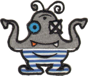 Термоаппликация HKM "Монстр с хоботами вместо рук". Арт 32027/1SB