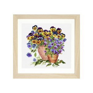 Набор для вышивания "Анютины глазки", канва аида 16 ct. Арт 601A