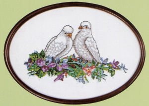 Набор для вышивания "Голуби мира", канва лен 24 ct. Арт 922