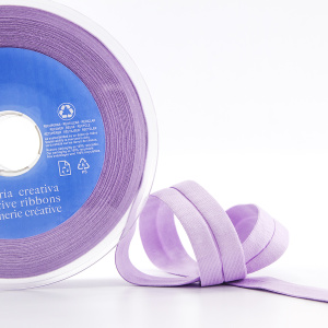 Косая бейка хлопок, 20 мм, 20 м, цвет 08, сиреневый. Арт 6598-20мм-08