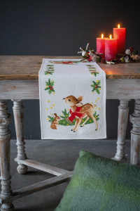 Набор для вышивания дорожки "Маленький олененок с кроликом". Арт PN-0166670