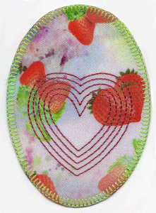 Термоаппликация HKM "Клубники в овале". Арт 33696/1SB