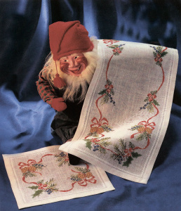 Набор для вышивания салфетки "Новогодние узоры". Арт 66205