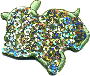 Термоаппликация HKM "Бегемотик в пайетках". Арт 32915/1SB