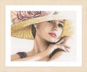 Набор для вышивания "Lady with Hat"  . Арт PN-0168602