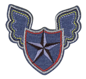 Термоаппликация "Звезда с крыльями". Арт 36835/1SB